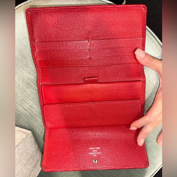 Louis Vuitton Red Epi Leather Sarah Continental Wallet Red EUC - Picture 4 of 13
